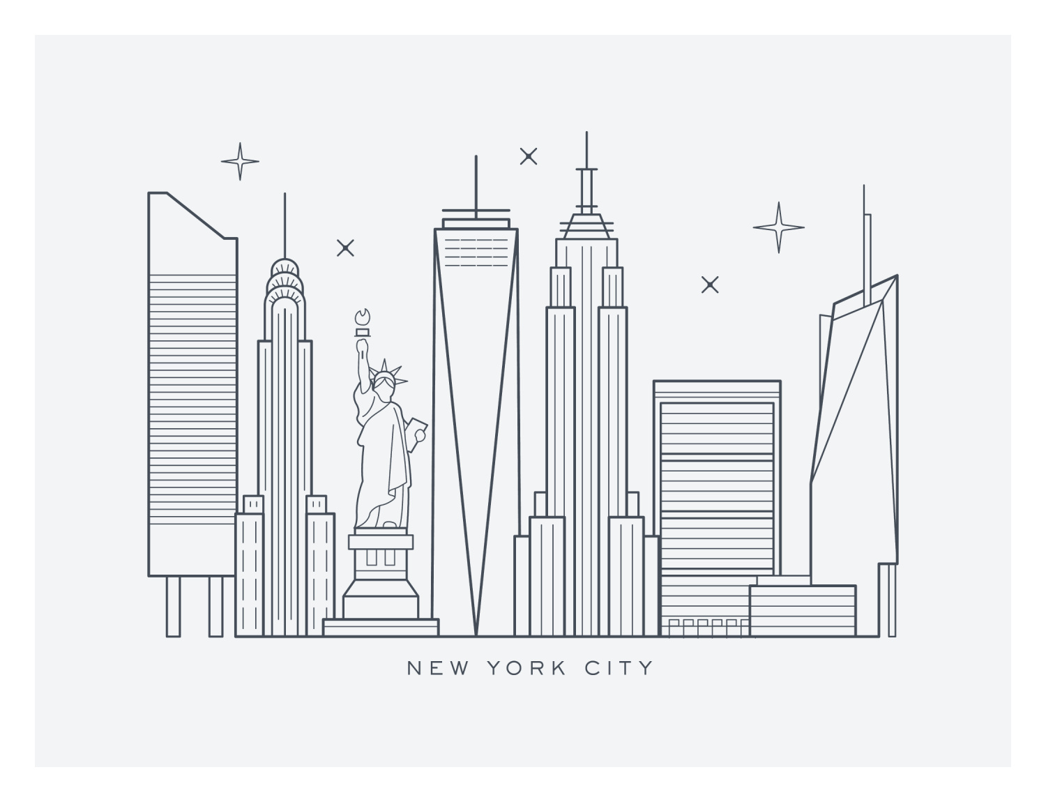 New York City Skyline Art Print