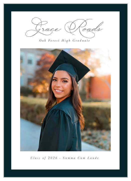Let family and friends know what you have accomplished with our Bold Border Graduation Announcements.