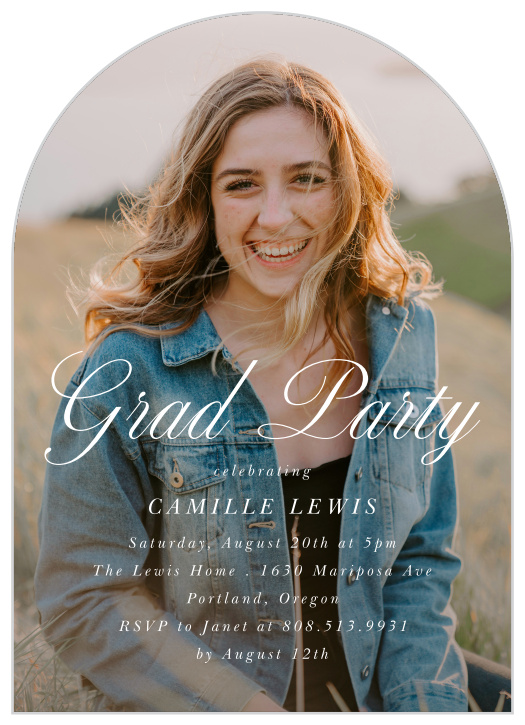 Celebrate your big day in style with our Academic Honor Arched Graduation Invitations.