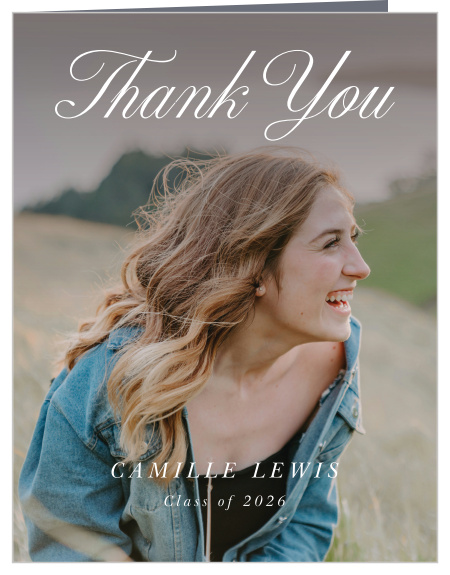 Show your appreciation with our stylish Academic Honor Thank You Cards.