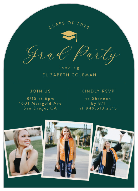 Celebrate your big day in style with our Academic Honor Success Graduation Invitations. 