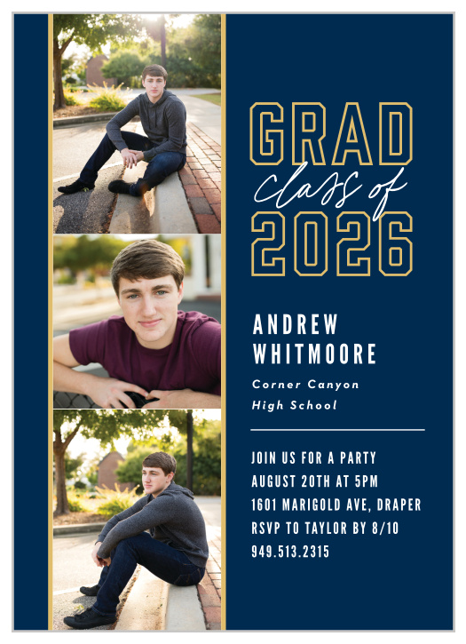 Our Campus Colors Graduation Invitations bring your family and friends together to celebrate your academic achievement!