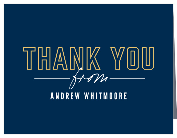 Let family and friends know how much you appreciated their presence at your celebration with our Classic Formality Graduation Thank You Cards.