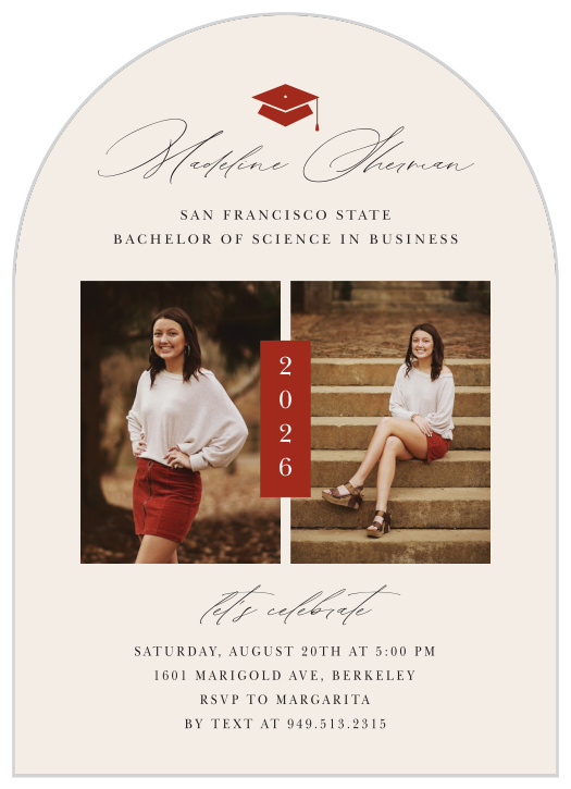 Celebrate your big day in style with our Pop of Color Graduation Invitations.