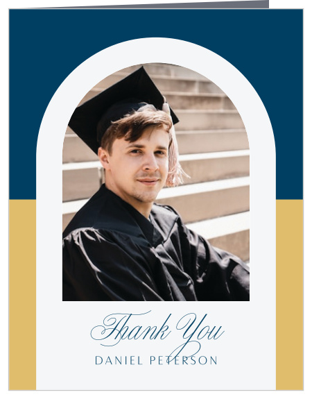 Share your gratitude with our Duo Tone Graduation Thank You Cards.