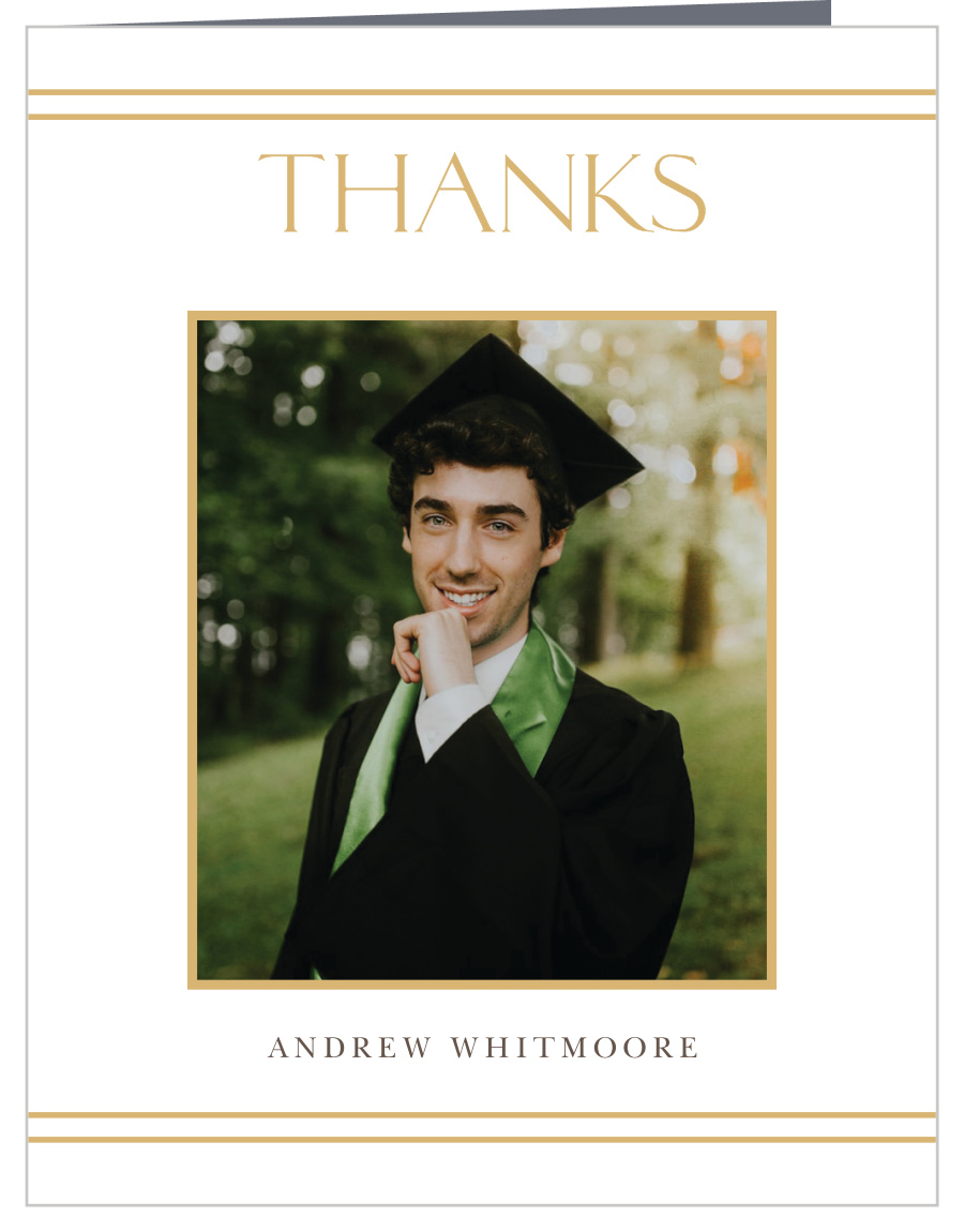 Classy Trim Graduation Thank You Cards