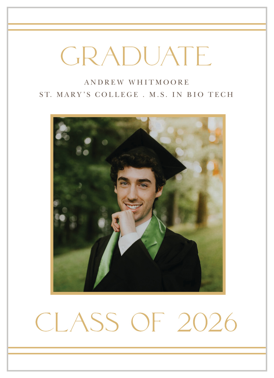 Classy Trim Graduation Announcements
