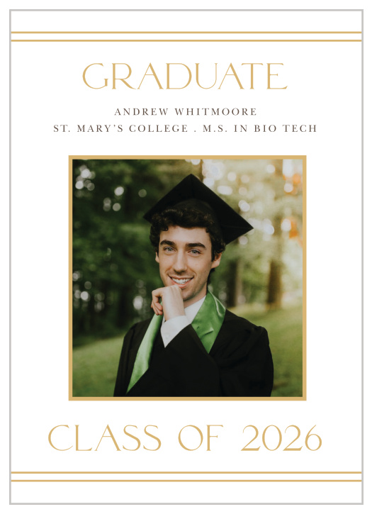 Share your triumph with our Classy Trim Graduation Announcements.