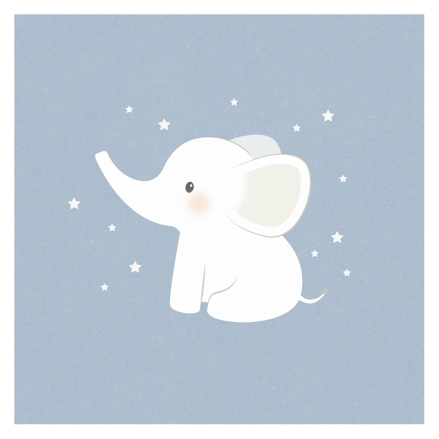 Sleepy Elephant Art Print