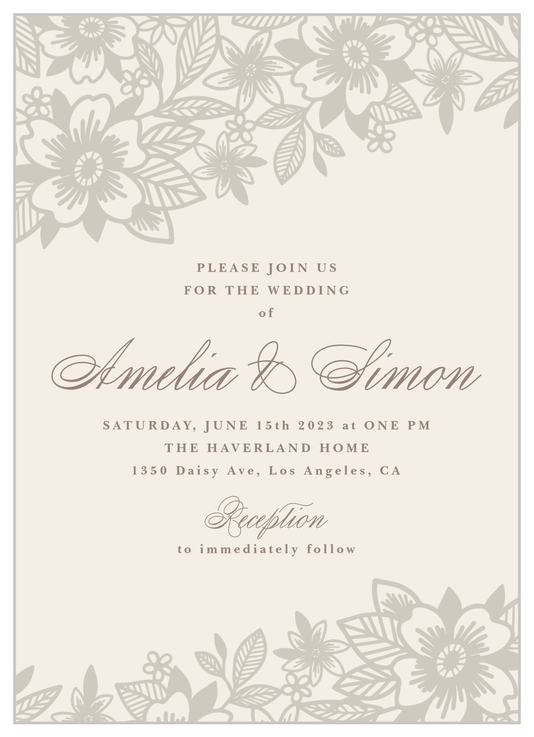 Elegant Lace Wedding Invitations