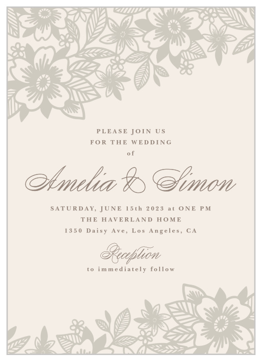 Elegant Lace Wedding Invitations