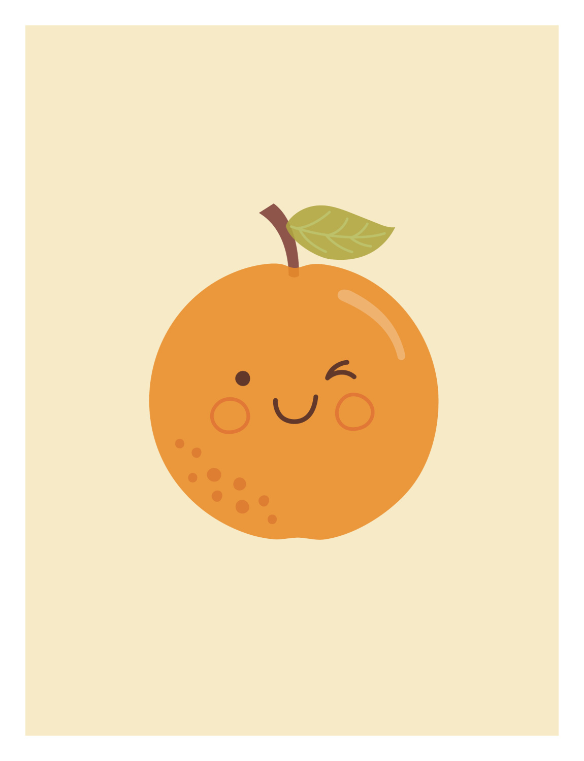 Cute Orange Art Print