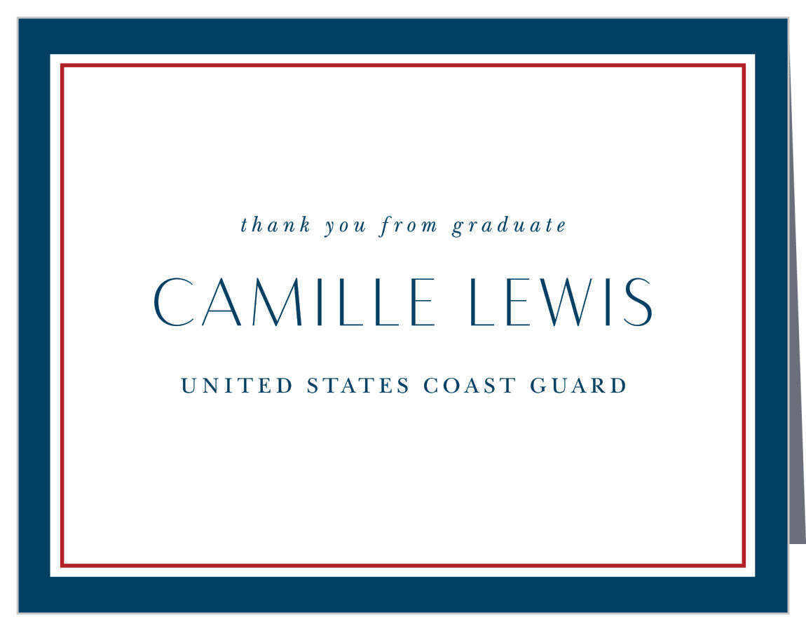Coast Guard Graduation Thank You Cards