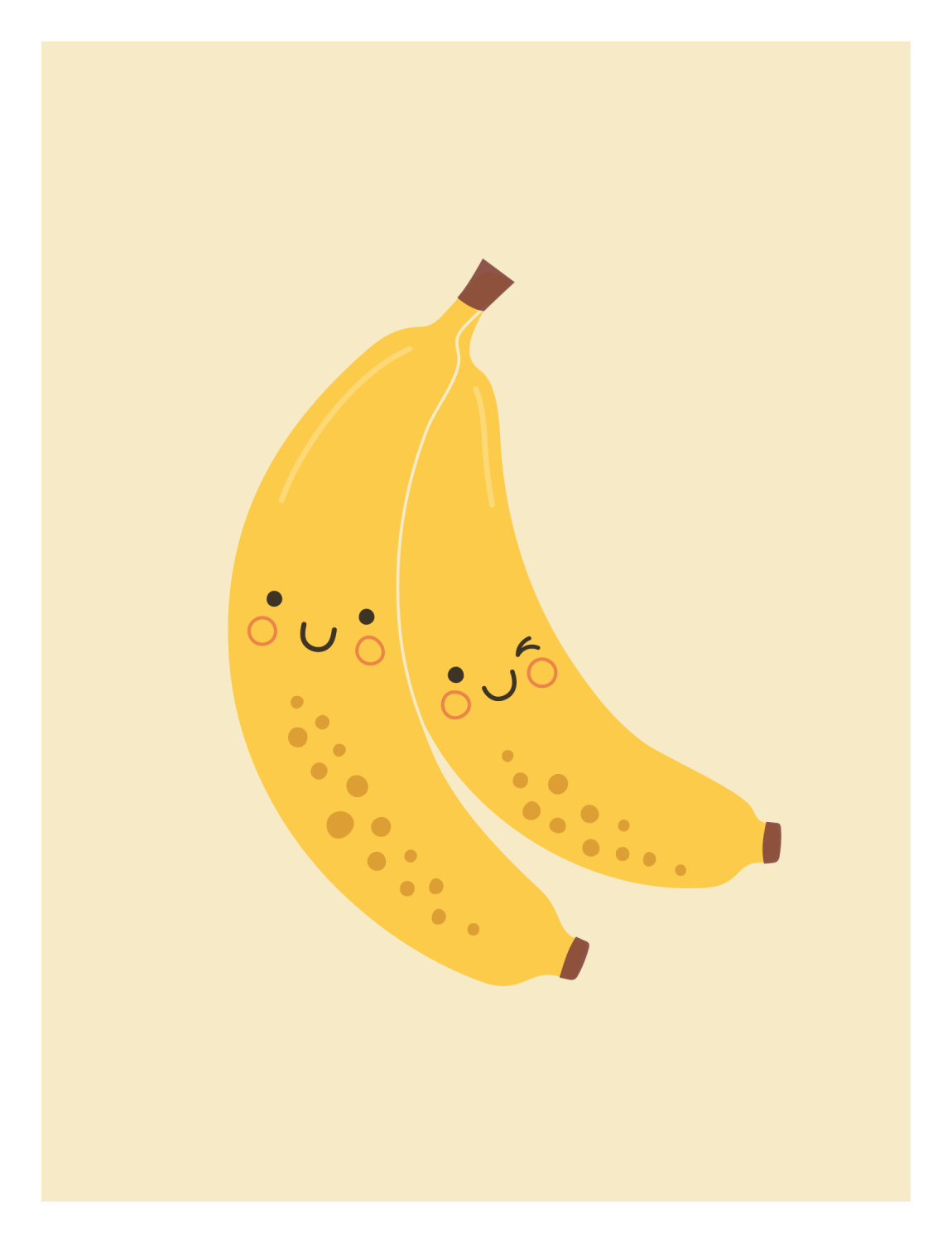 Cute Bananas Art Print