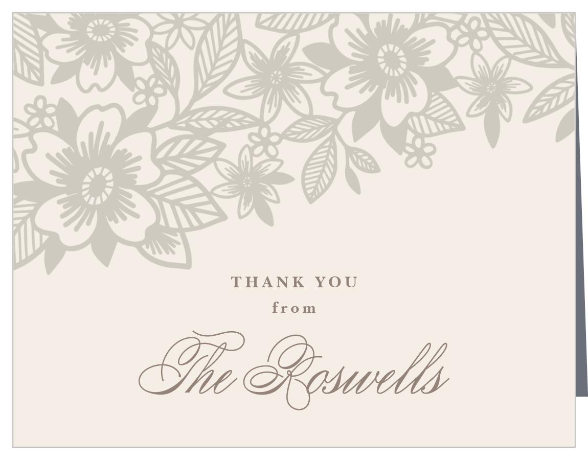 Elegant Lace Wedding Thank You Cards