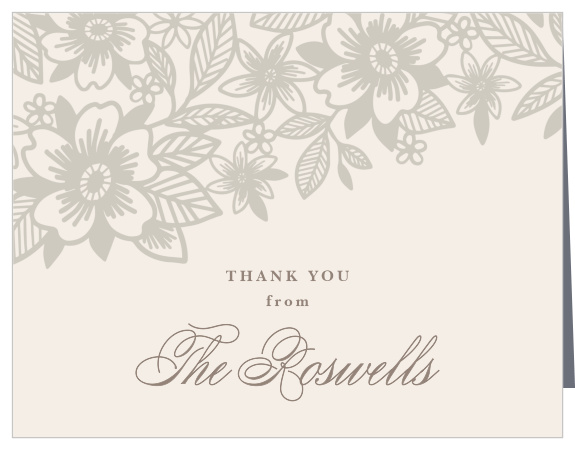Elegant Lace Wedding Thank You Cards