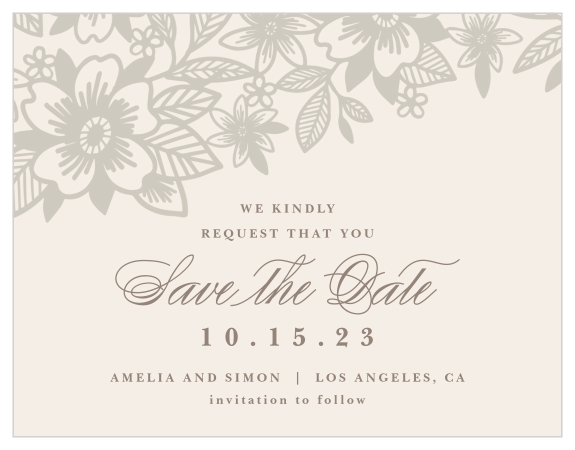 Elegant Lace Save the Date Cards