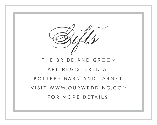 Monogram Square Registry Cards