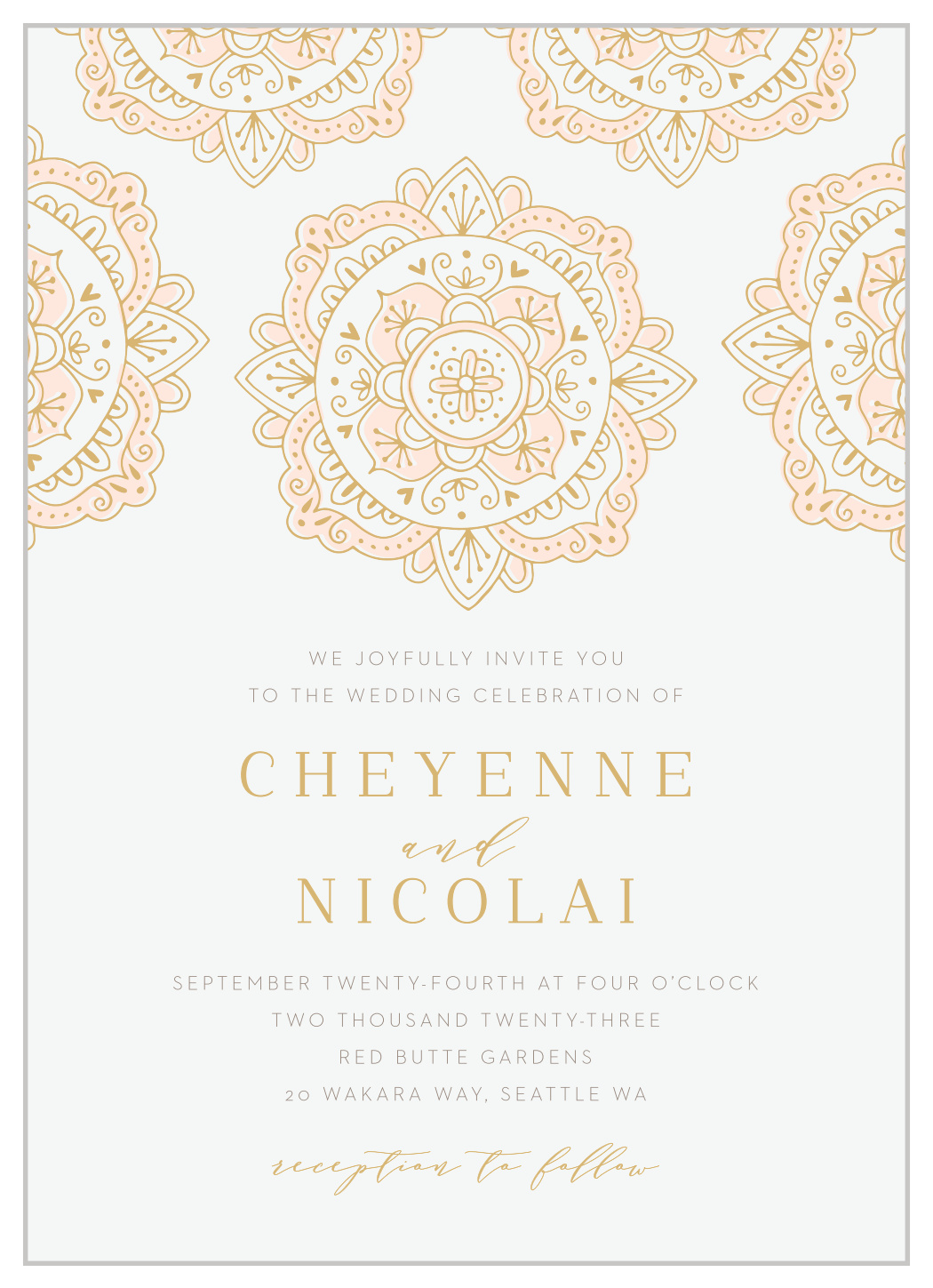 Modern Moroccan Wedding Invitations