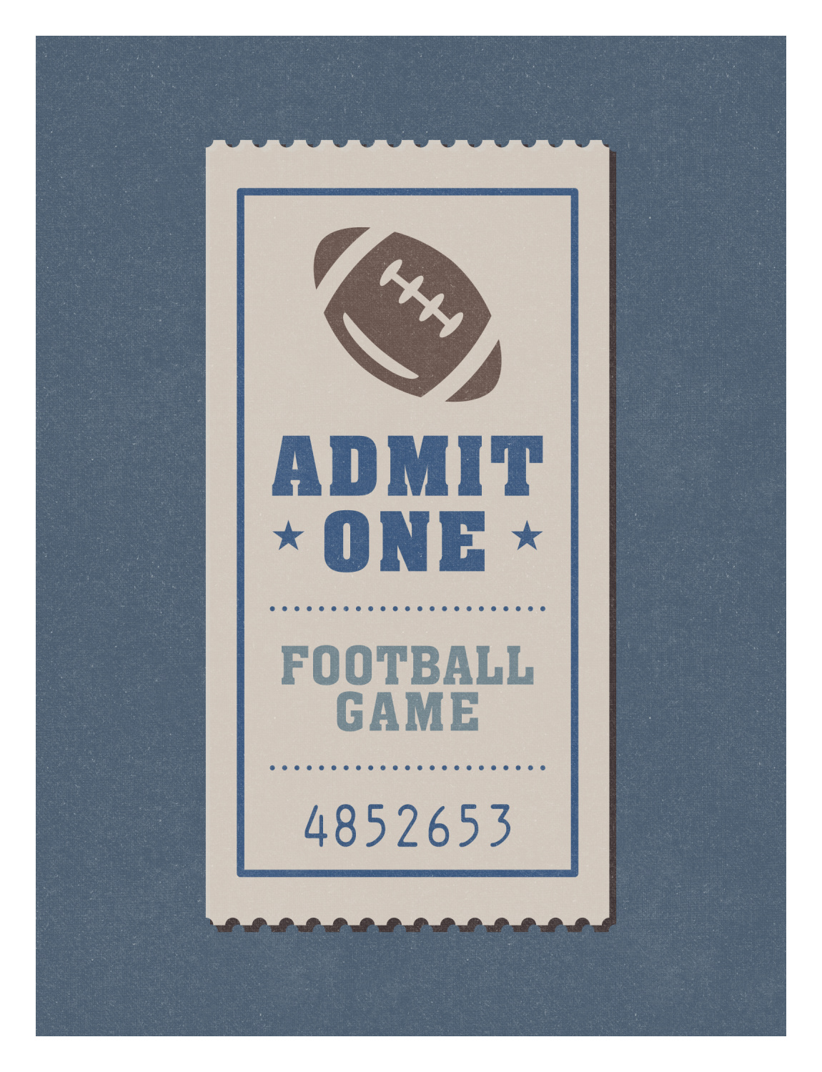 Sports Tickets Football Art Print