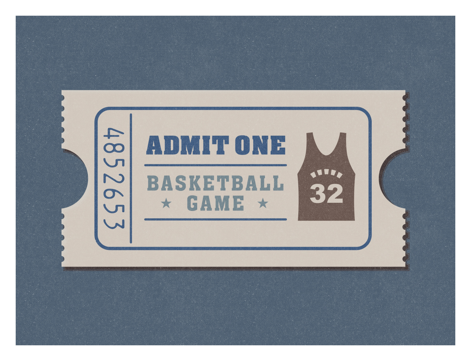 Sports Tickets Basketball Art Print