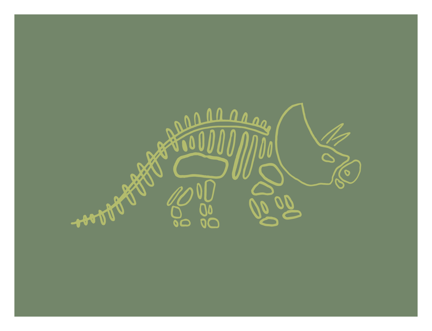 Dino Skeleton Three Art Print