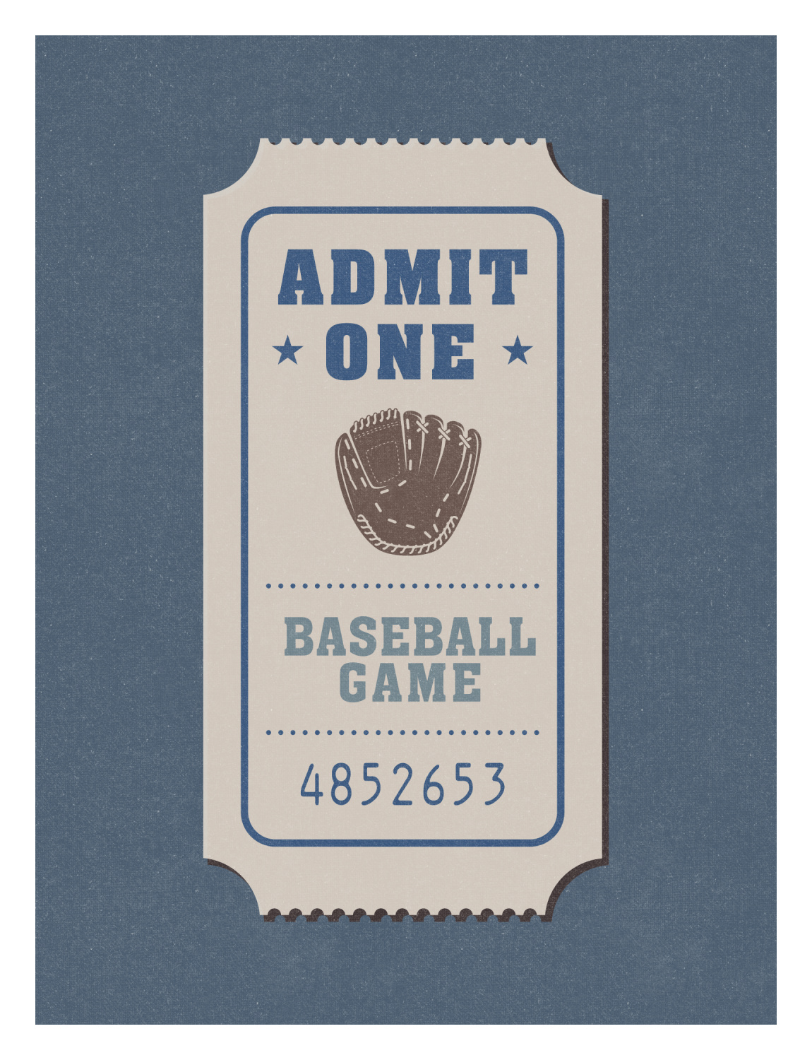 Sports Tickets Baseball Art Print