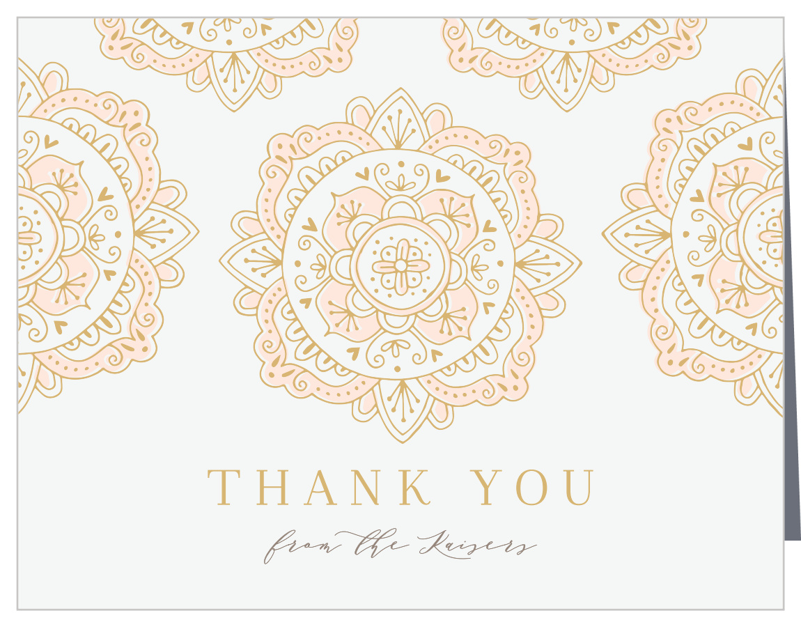 Modern Moroccan Wedding Thank You Cards