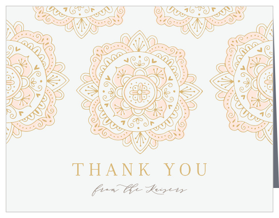 Modern Moroccan Wedding Thank You Cards