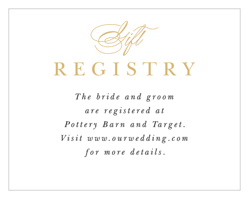 Elegant Damask Registry Cards