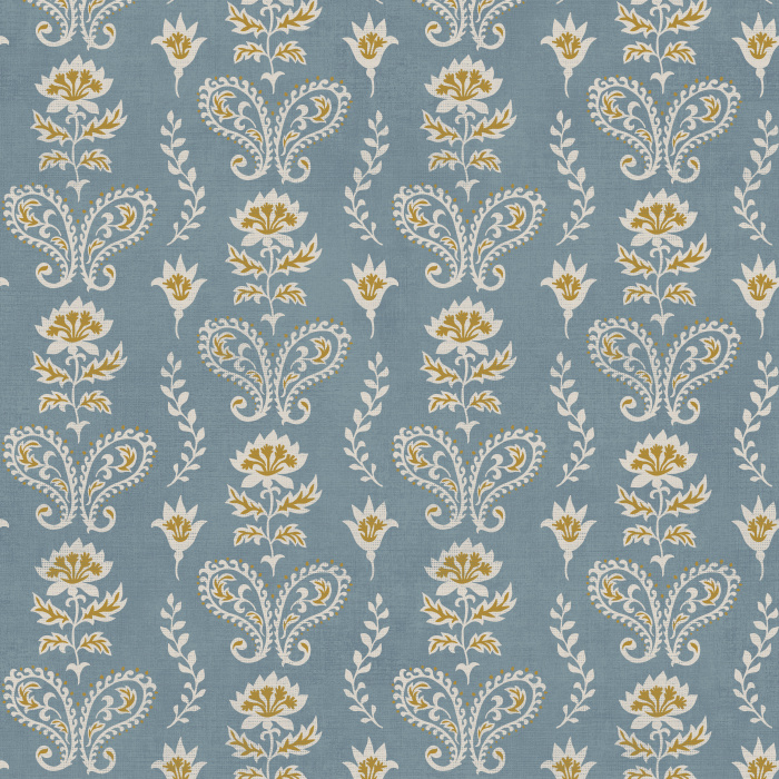 Folklore Paisley Wallpaper blends delicate paisley flourishes with charming folk art florals to create a timeless pattern inspired by vintage textiles and cottage craftsmanship.
