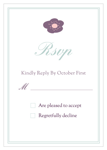 If you are looking for an RSVP card to match the classic sophistication of The Fantastically Floral photo wedding invitation, then The Fantastically Floral RSVP card is the right enclosure card for you.