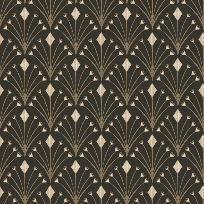 Bring timeless elegance to your walls with Deco Bloom Wallpaper, an Art Deco floral wallpaper featuring stylized botanical fans, delicate diamond accents, and a graceful repeating pattern.
