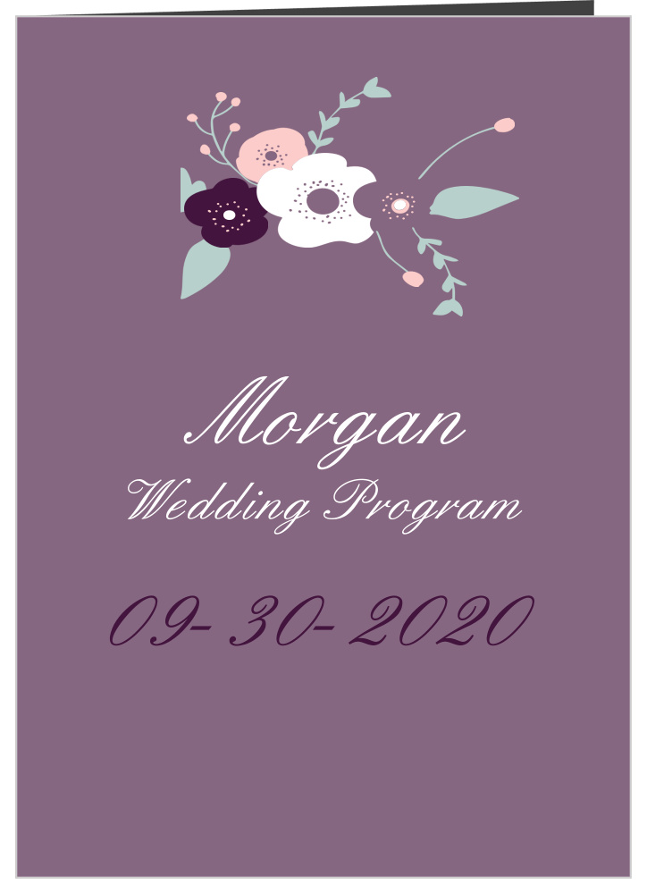 Fantastically Floral Wedding Programs