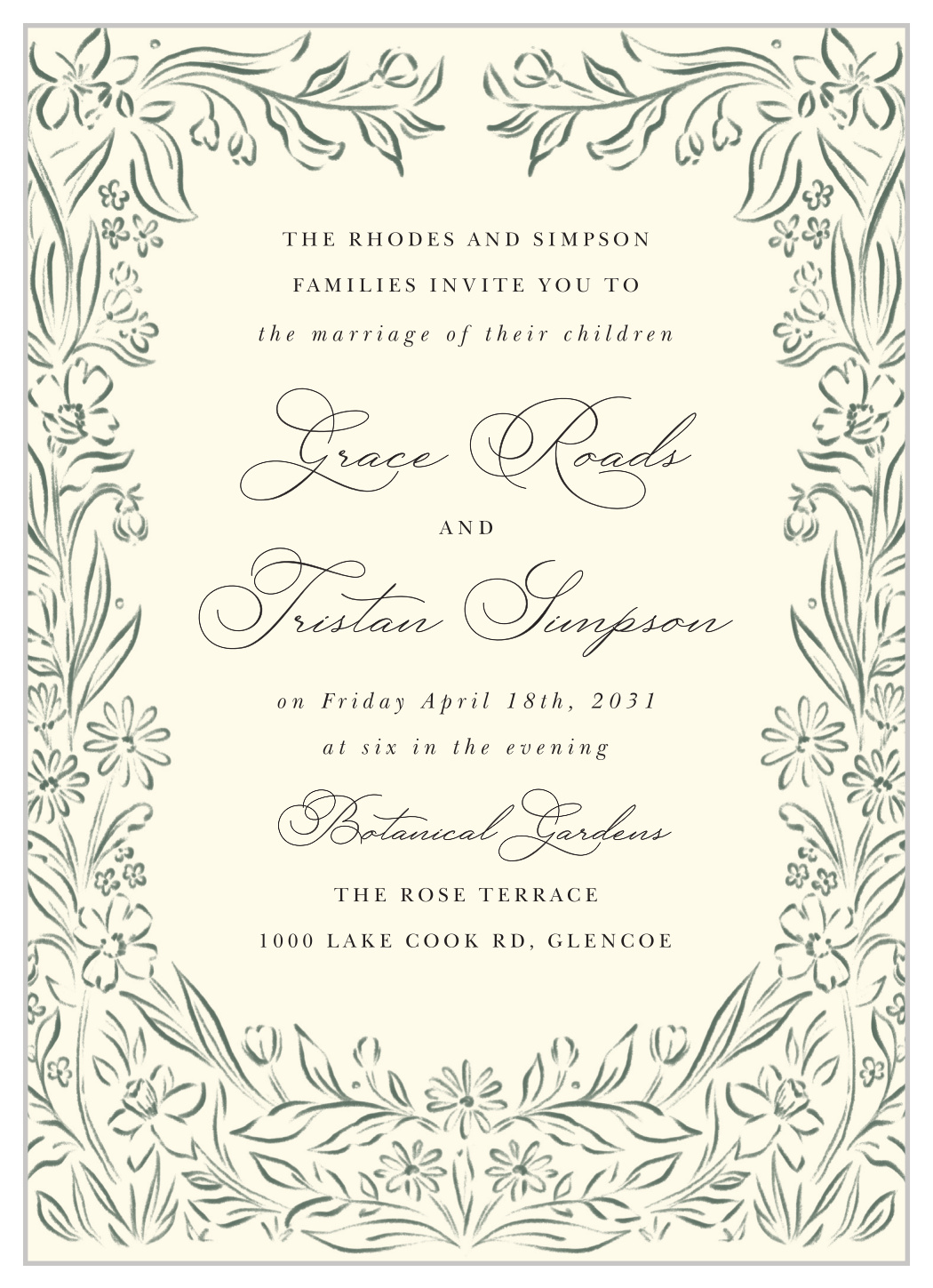 Spring Parkway Wedding Invitations