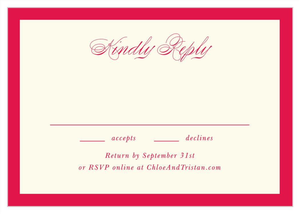 Classy Border Response Cards