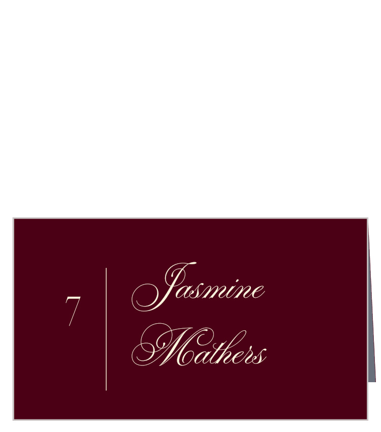 Dark Romance Wedding Arch Place Cards