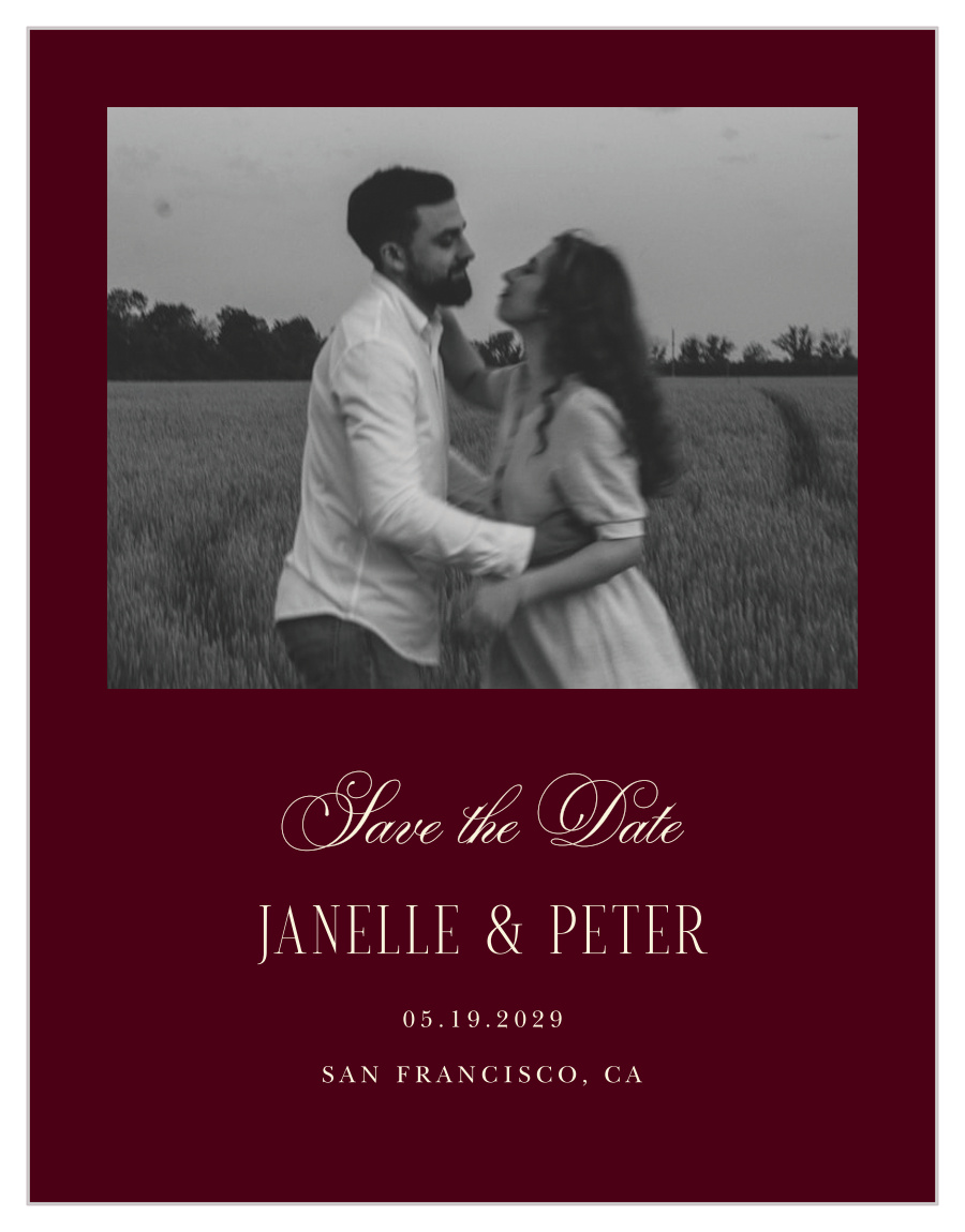 Dark Romance Wedding Arch Save the Date Cards
