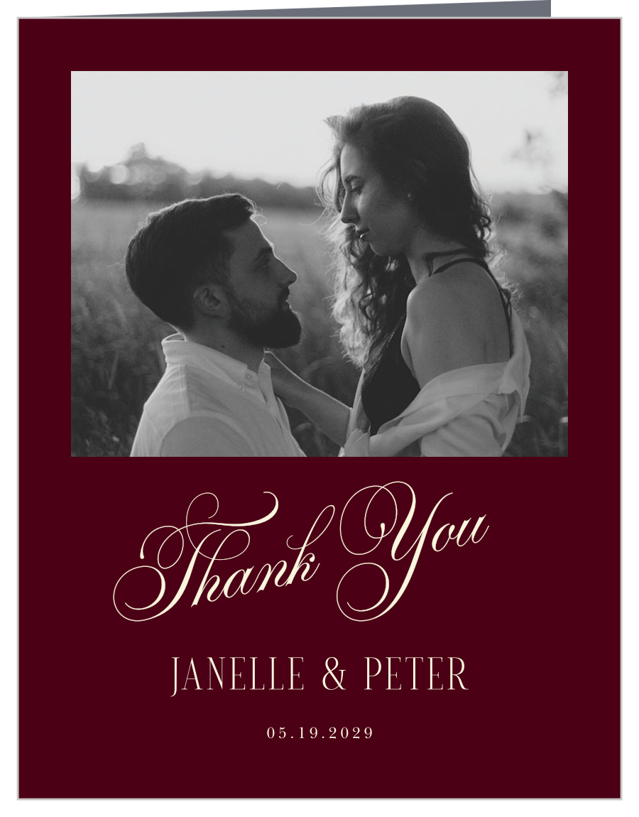 Dark Romance Wedding Arch Thank You Cards