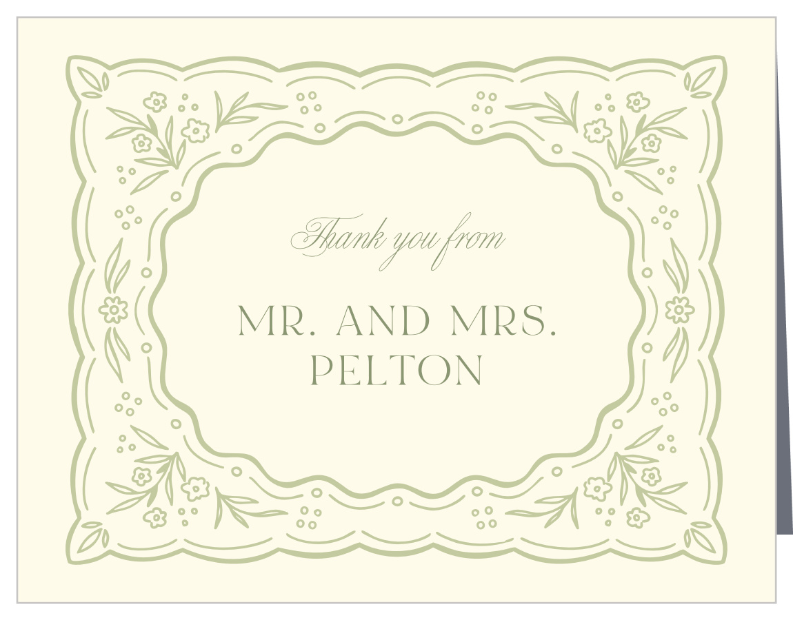 Perennial Frame Wedding Thank You Cards