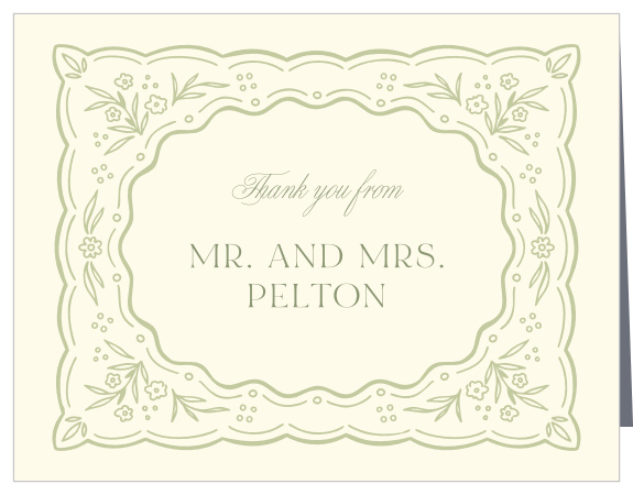 Perennial Frame Wedding Thank You Cards