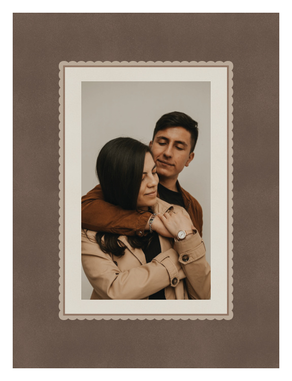 Scallop Trim Photo Art Print showcases a favorite photo inside a simple scalloped border.