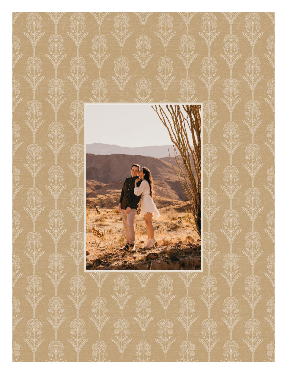 Rustic Stems Photo Art Print pairs a favorite photograph with delicate hand-drawn florals for a warm, nature-inspired personalized display.