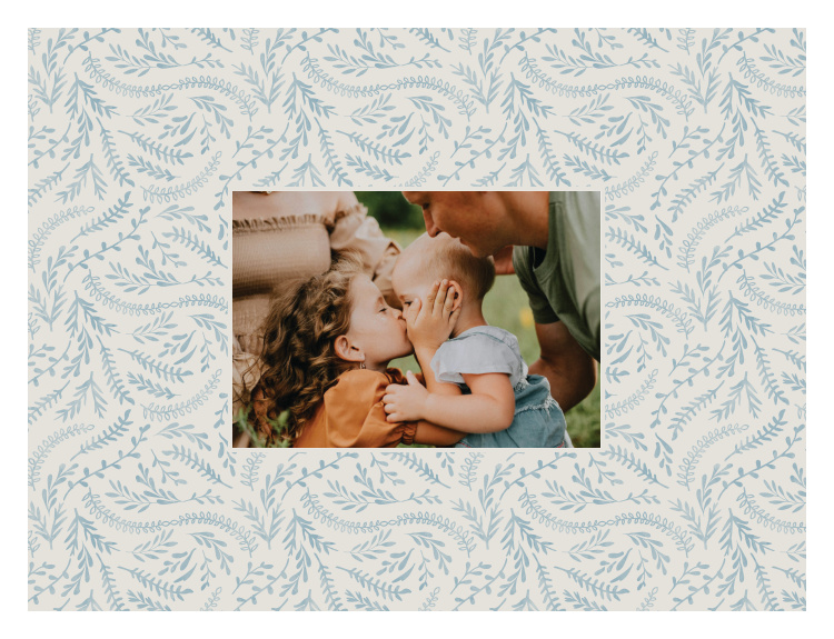 Swirling Vines Photo Art Print surrounds a favorite photograph with graceful botanical branches and flowing leafy stems for a charming nature-inspired display.