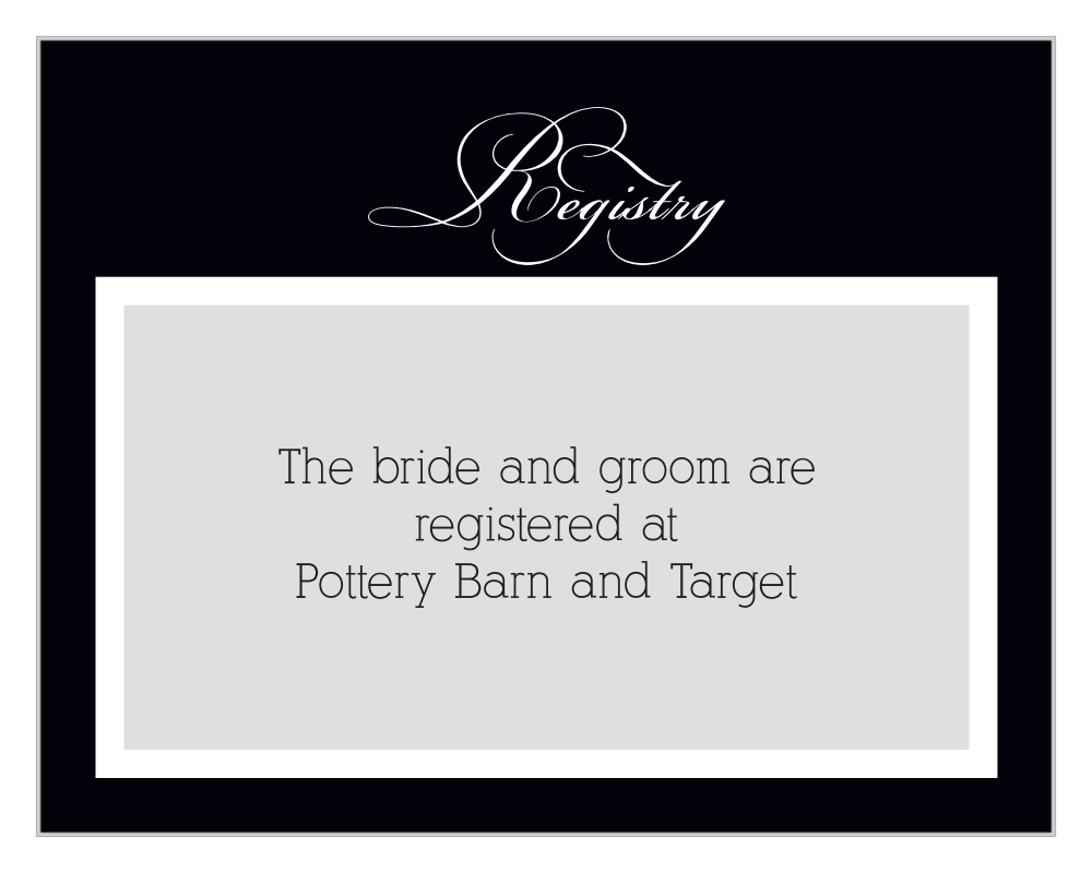 Simple Elegance Registry Cards