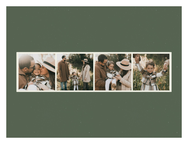 Four Photos Photo Art Print creates a clean, modern display for four favorite photographs in one timeless horizontal collage.