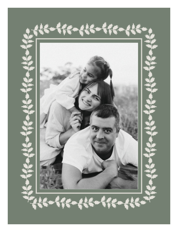 Ivy Frame Photo Art Print surrounds a favorite photograph with a delicate trailing leaf border for a timeless botanical look.