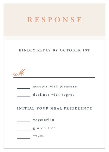 Champagne & Tables Response Cards