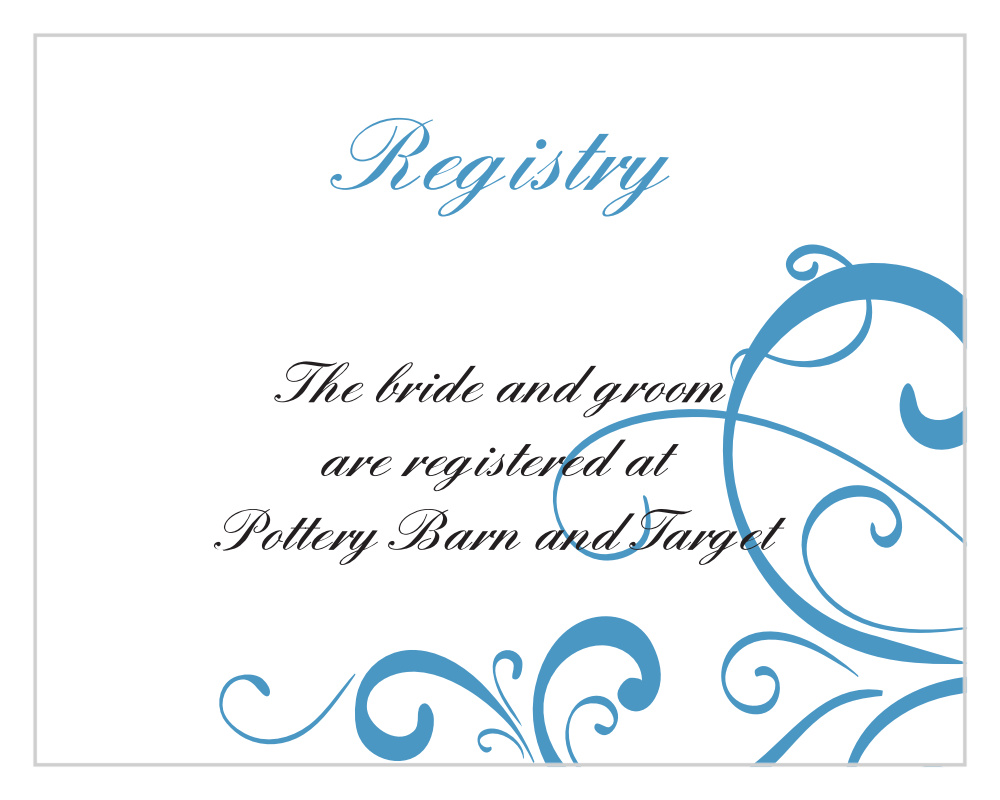 Simple Swirls Registry Cards