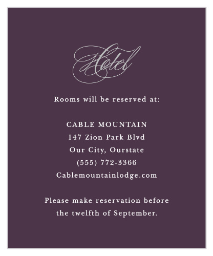 Victorian Frame Accommodation Cards